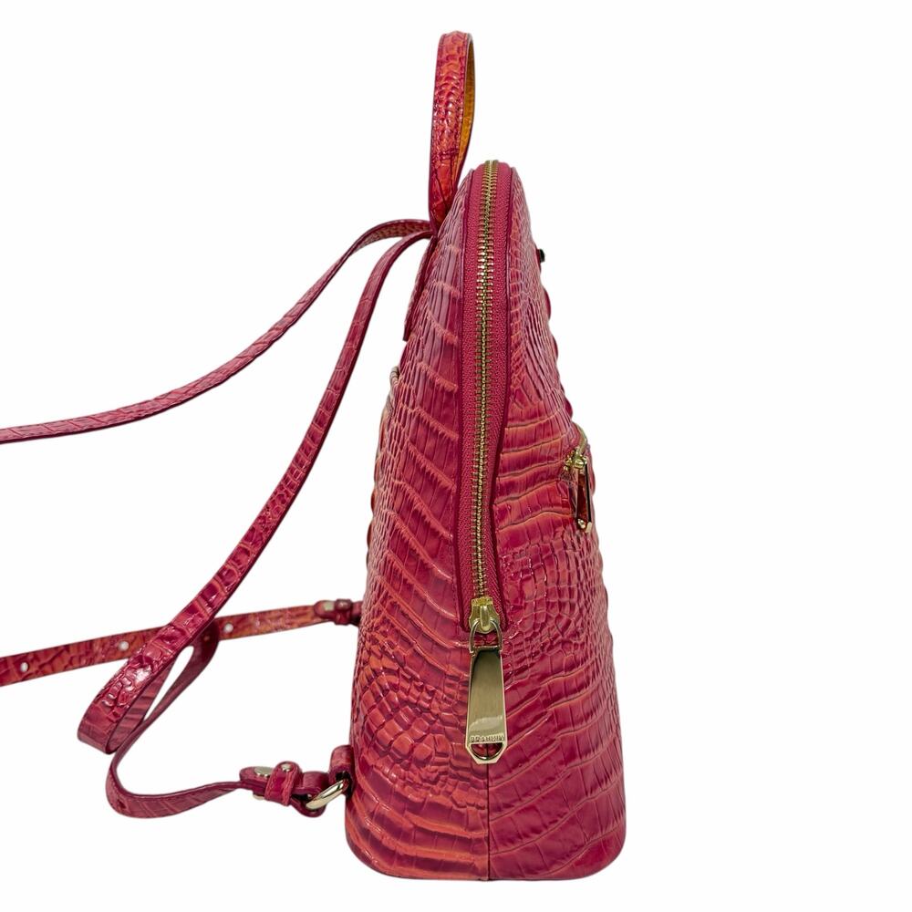 Brahmin Felicity Melbourne Leather Backpack Passion Fruit Sunset - Picture 3 of 12